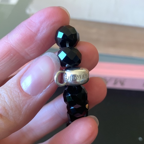 THOMAS SABO Obsidian Beaded Charm Bracelet - Picture 2 of 5